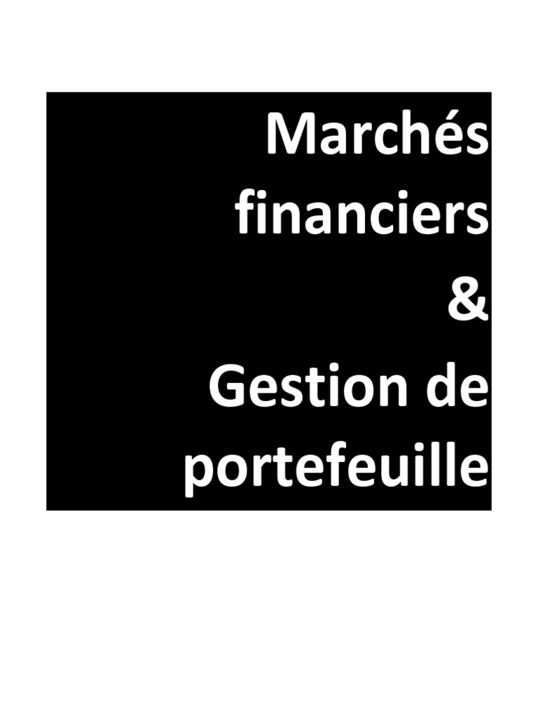Maîtrise en Finance de Marché et Gestion de Portefeuille : Un Parcours d’Excellence Financière