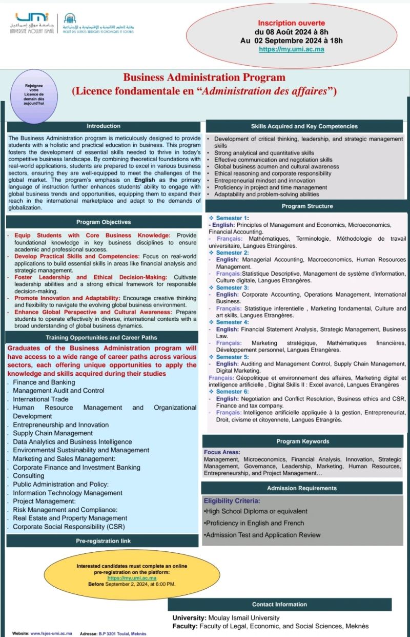 Licence en Administration des Affaires : Un Tremplin vers la Réussite Professionnelle