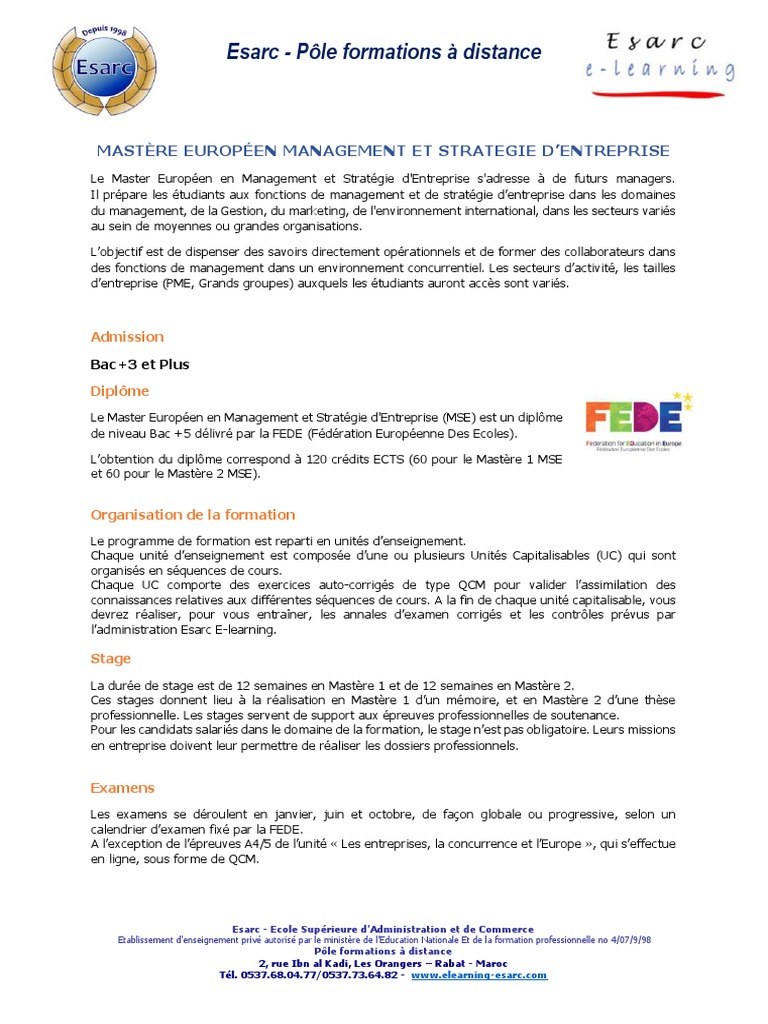 Master en stratégie d’entreprise à distance : développez vos compétences professionnelles